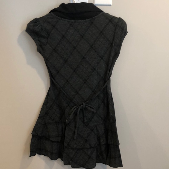 Limited Too Gray Plaid Dress Sz 7 - Picture 3 of 4